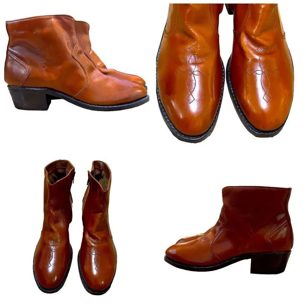 HY-TEST 4253 Vintage Ankle Leather Work Boots Size 9 C